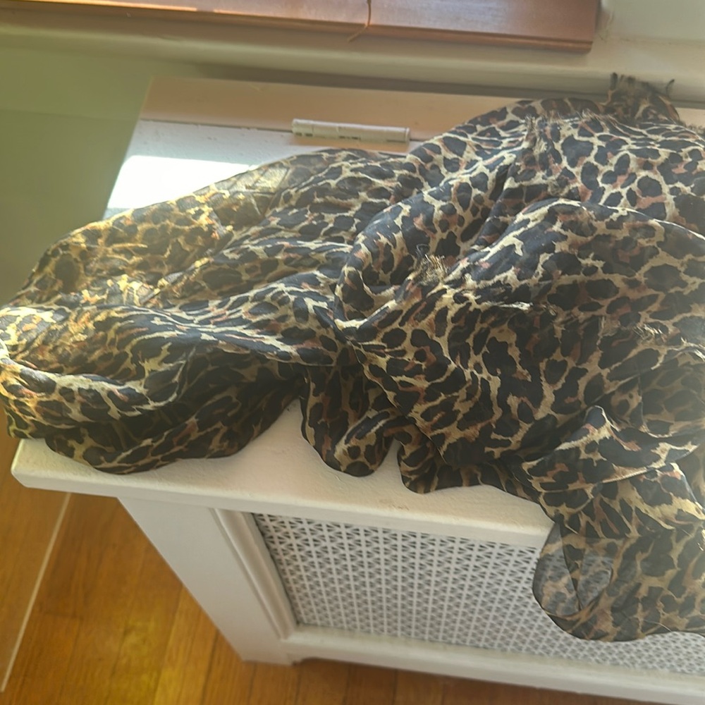 JCrew leopard print scarf